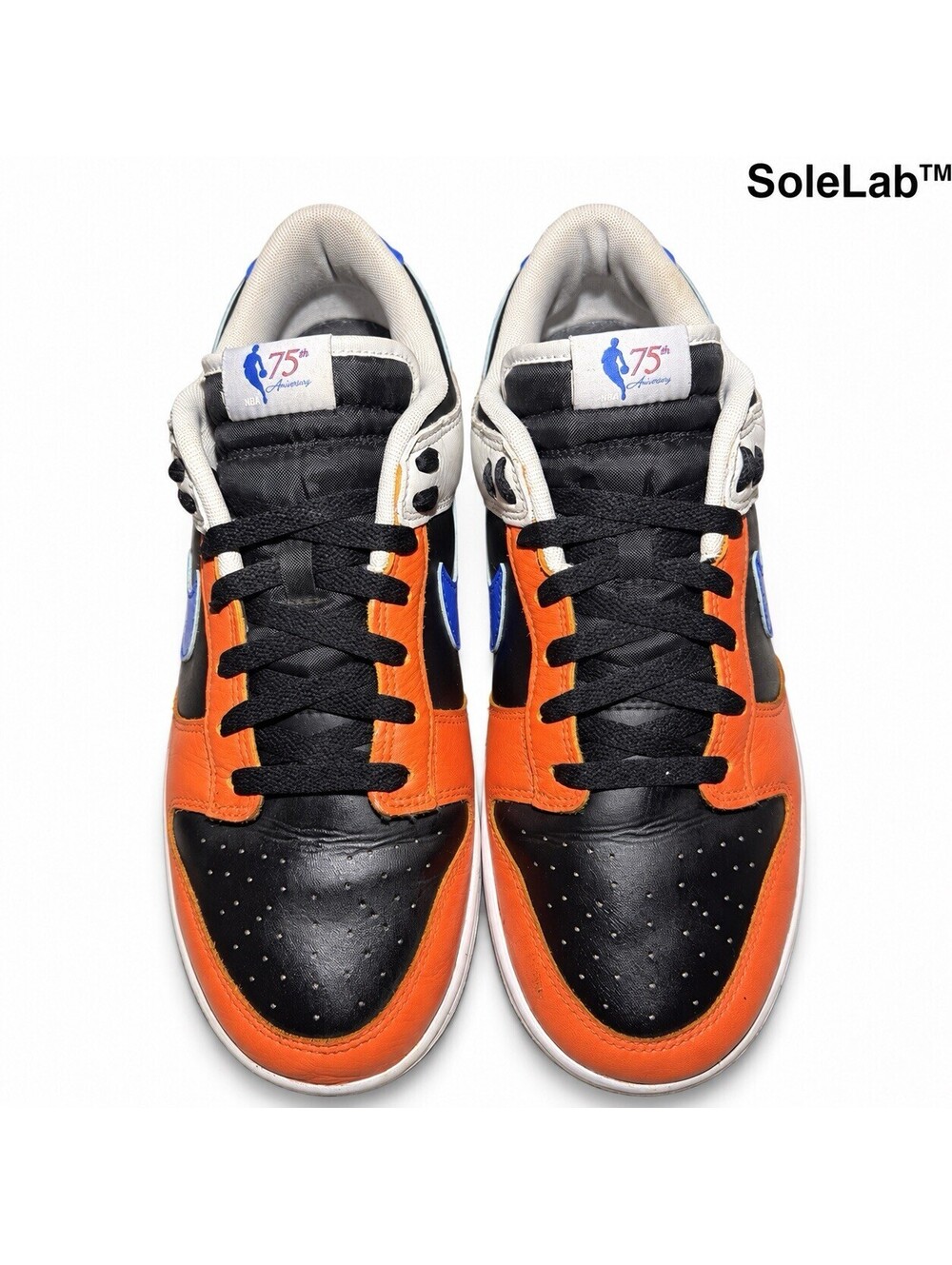 Nike Dunk Low EMB NBA 75th Anniversary Knicks DD3363-002 Men’s 11.5 - Picture 2 of 5